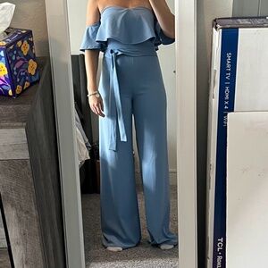 L Light Blue Fashion Nova Jumpsuit